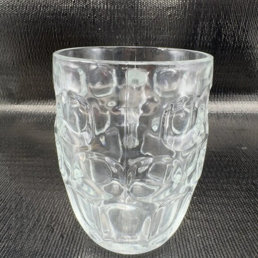 Ravenwood Dimple Thumbprint Heavy Clear Glass Pint Beer England Cups Barware Set